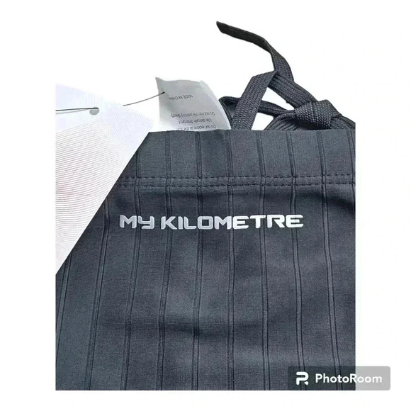 MY KILOMETER MEN ATHLETIC SWIMWEAR BRIEFS TRUNKS PURE BLACK NWT 3XL - Picture 5 of 9